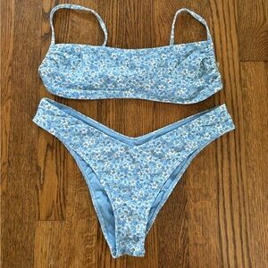 Abercrombie & Fitch Light Blue Floral Bikini